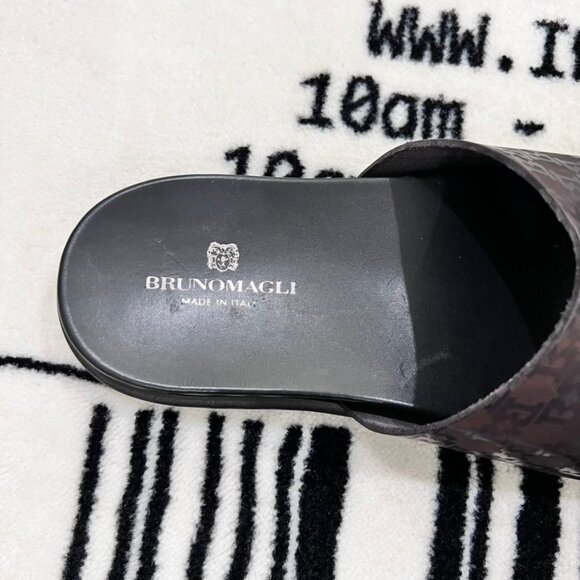 Bruno Magli Elba Hash Logo Leather Pool Slides main image 8